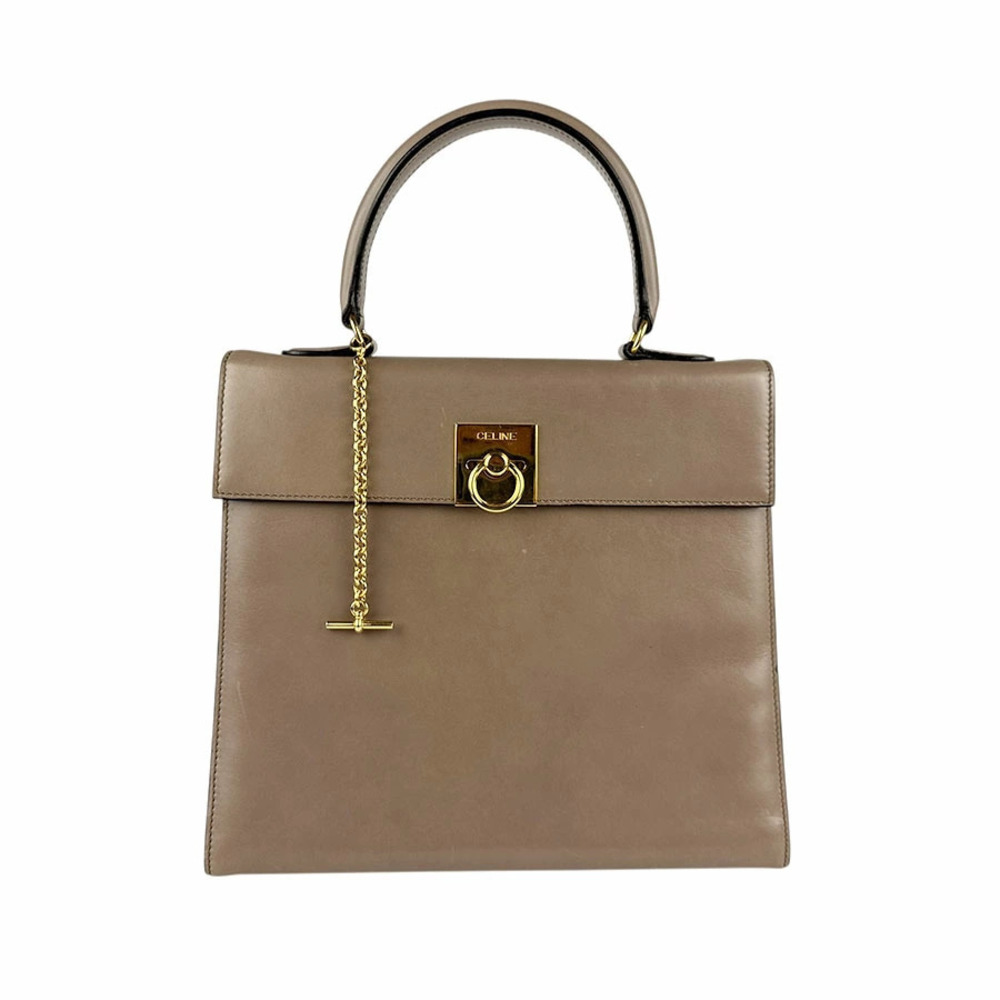 Celine handbag leather greige
